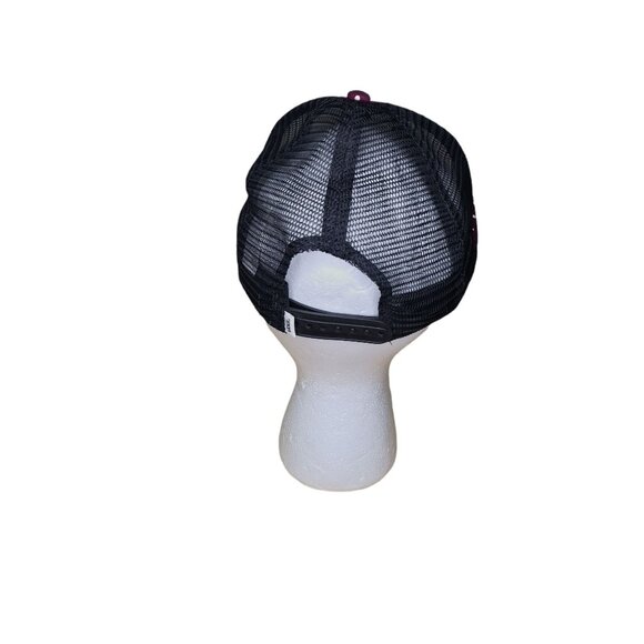 Vans Off The Wall Snapback Hat Maroon Polkadot Big Logo Skater Casual Streetwear - Picture 3 of 5